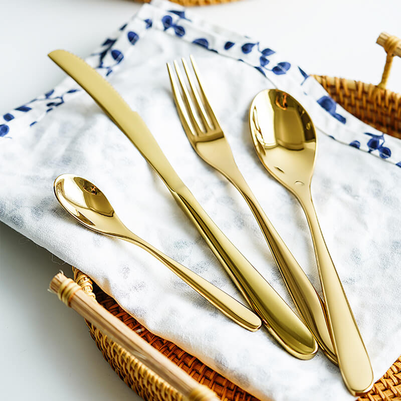 Classic Simple Stainless Steel Flatware 4Pcs Set