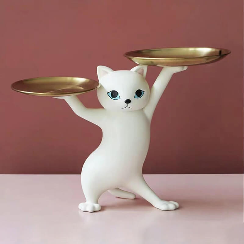 Cute Cat Resin Storage Decorations