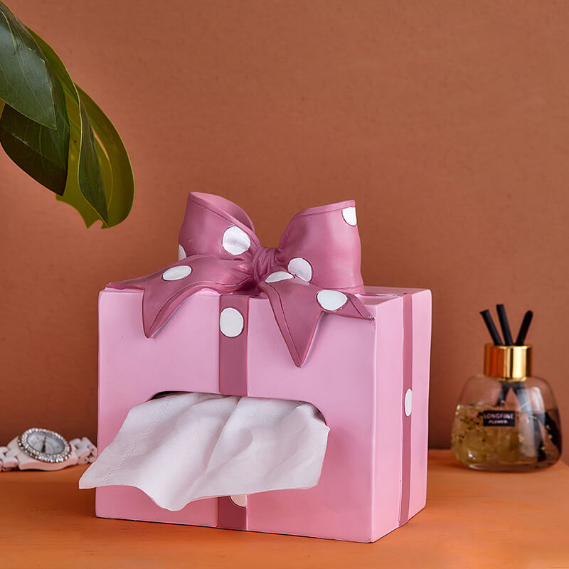 Bowknot Polka Dot Tissue Storage Box