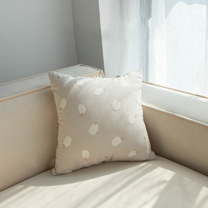 Embroidered Throw Pillow Cover