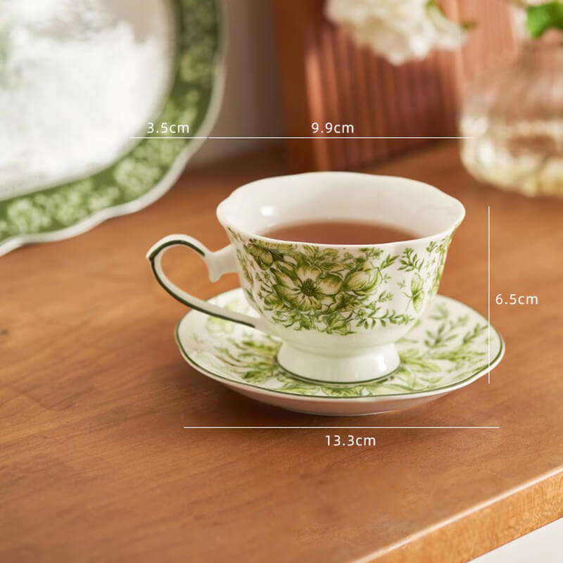 Floral Print Ceramic Plate