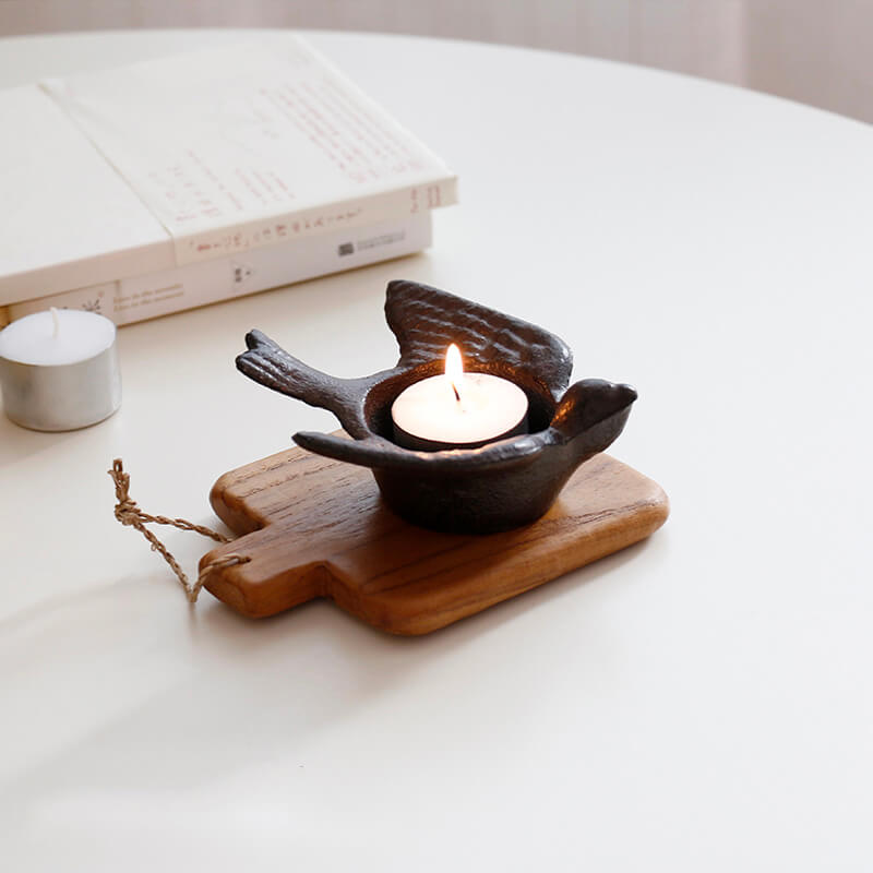 Iron Bird Shaped Candle Holder