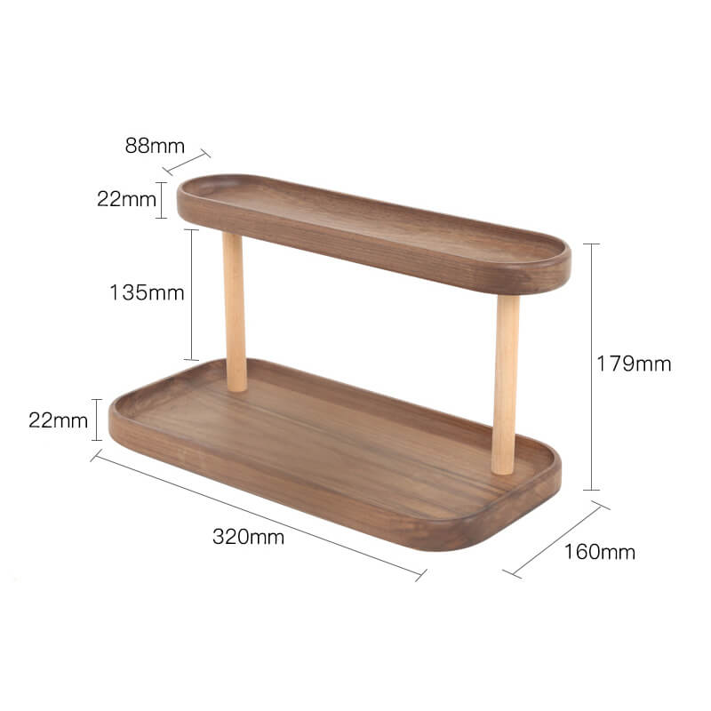 Wooden Jewelry Desktop Storage Rack