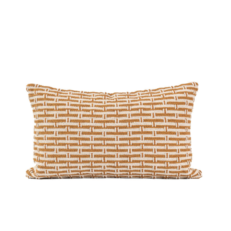 Woven Grid Throw Pillowcase