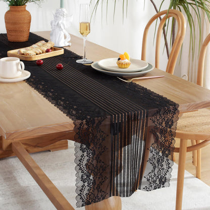 Floral Hollow Macrame Table Runner