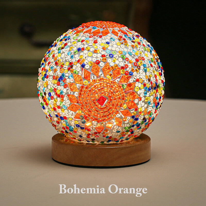 Bohemian Style Creative Rechargeable Glass Table Lamp