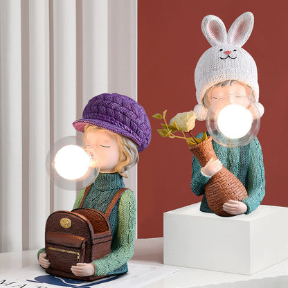 Rabbit Ear Bubble Girl Desk Lamp