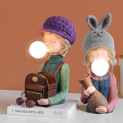 Rabbit Ear Bubble Girl Desk Lamp