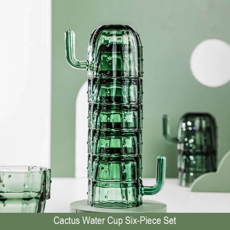 Cactus Glass Water Cup Set