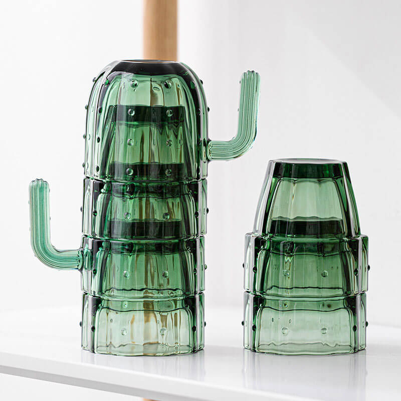 Cactus Glass Water Cup Set