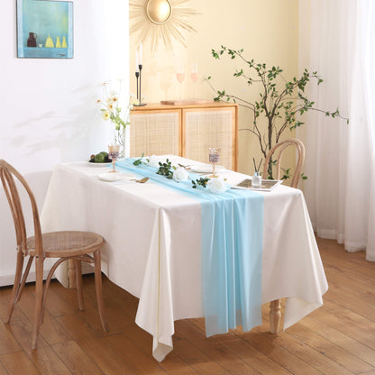 Chiffon Solid Color Table Runner