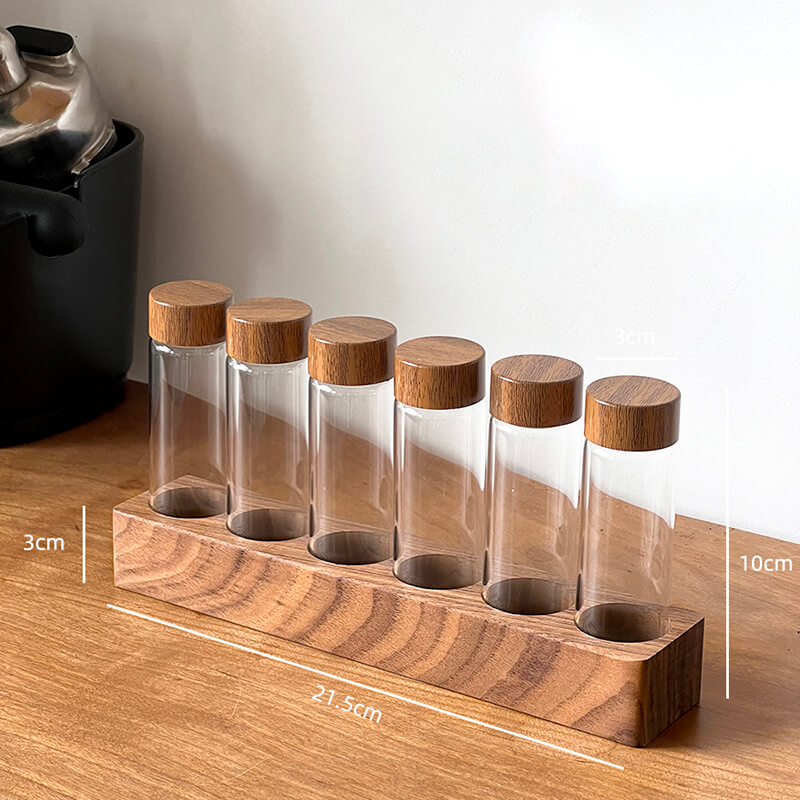 Coffee Beans Test Tube Glass Storage Jar