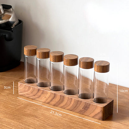 Coffee Beans Test Tube Glass Storage Jar