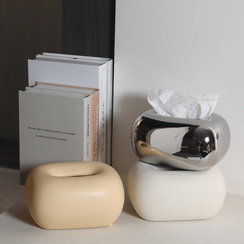 Cream Ceramic Tissue Box
