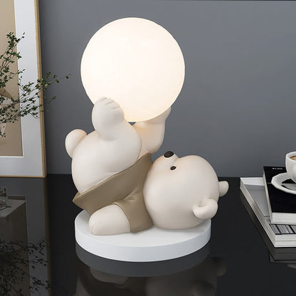 Cute Bear Resin Night Lamp