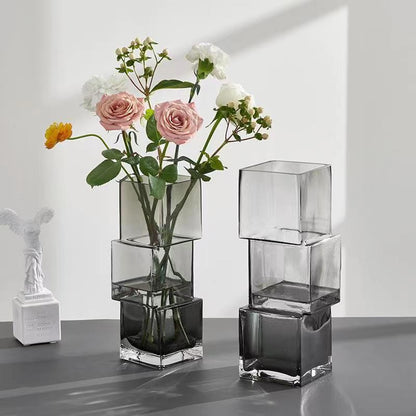 Dislocated Square Glass Vase