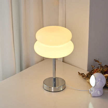 Globe Table Lamp with Glass Egg Shade