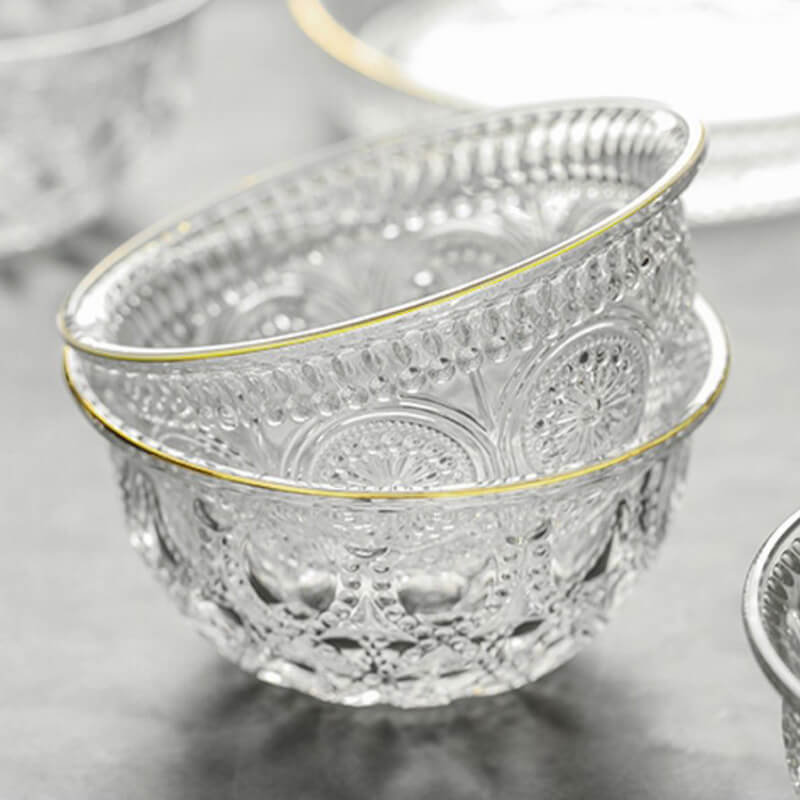 Embossed Glass Bowl