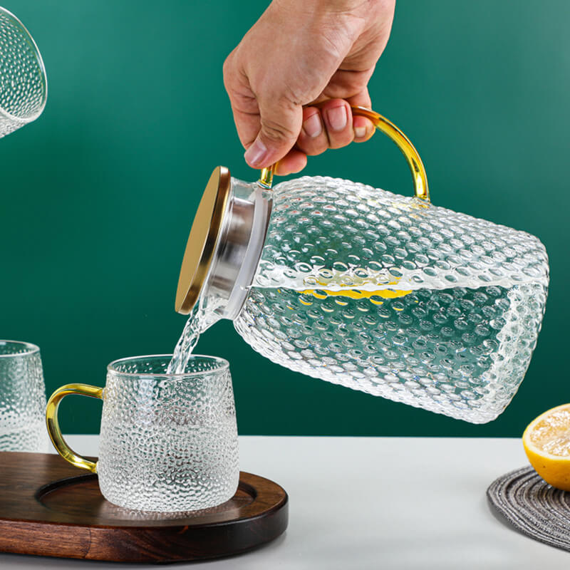 Embossed Glass kettle Set