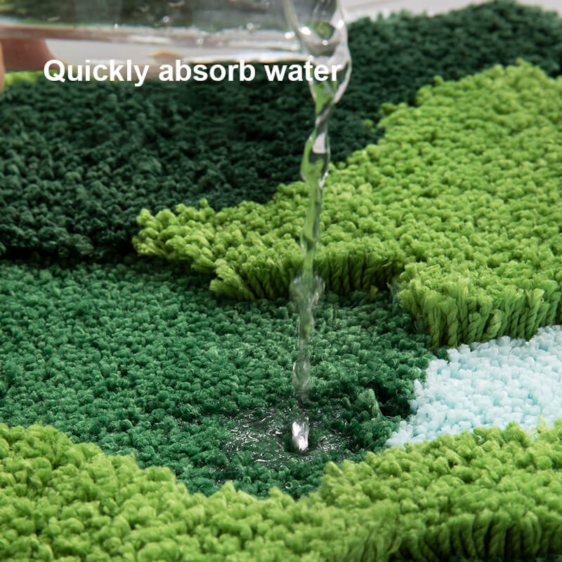 MOREUSHOP | Flocked Moss Bathroom Rug – Moreushop®