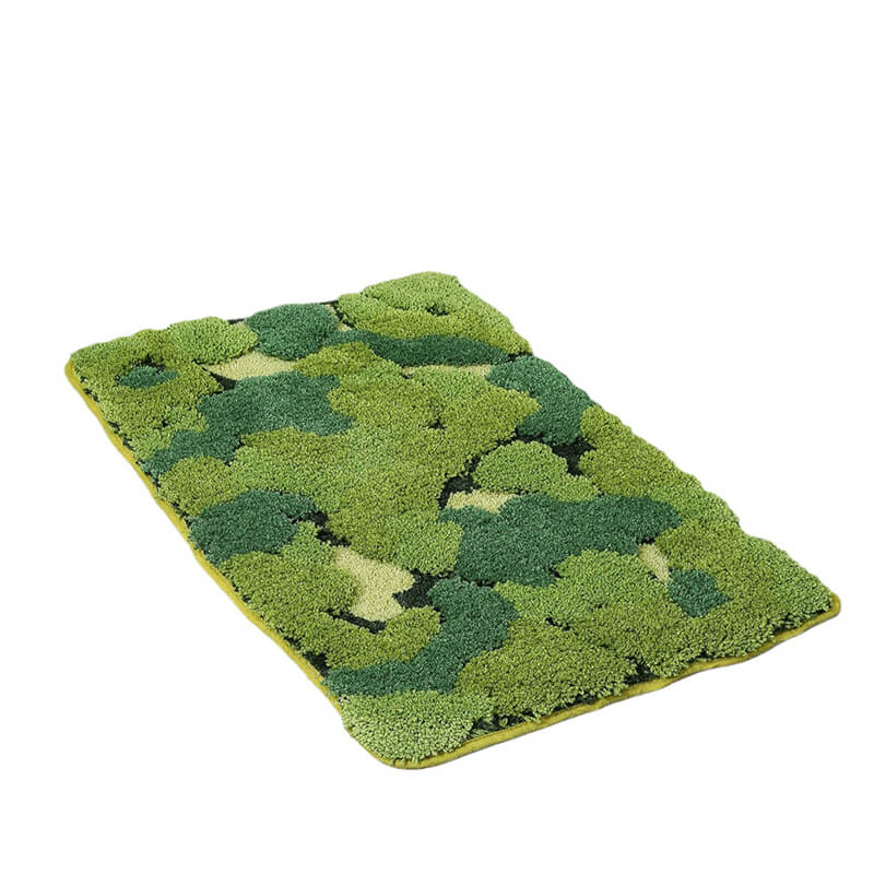 MOREUSHOP | Flocked Moss Bathroom Rug – Moreushop®
