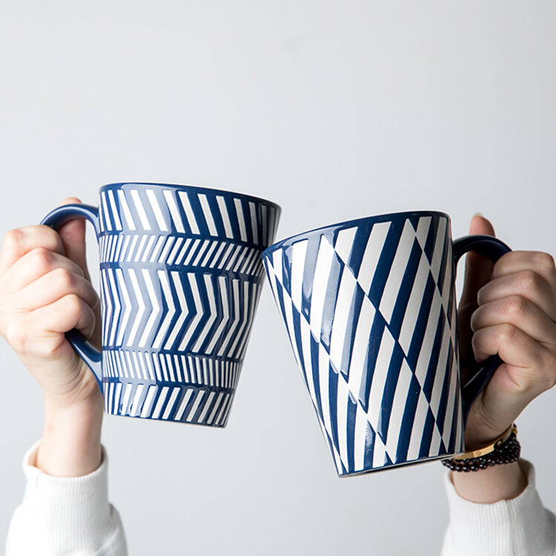 Geometric Print Ceramic Mug