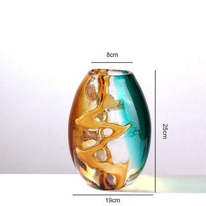 Golden Orange Water Amber Vase