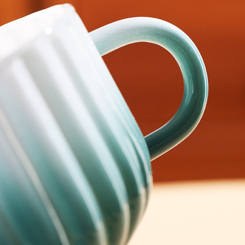 Gradient Glass Cup and Saucer