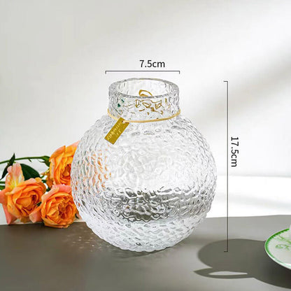 Green Ice Pattern Ball Vase