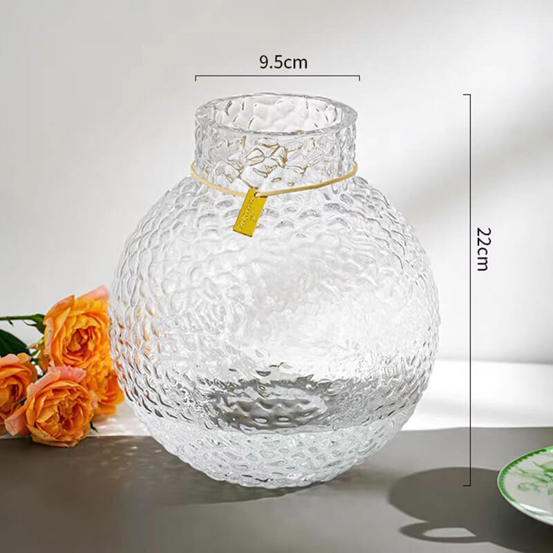 Green Ice Pattern Ball Vase