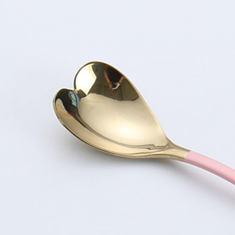 Heart Shaped Stainless Steel Dessert Spoon