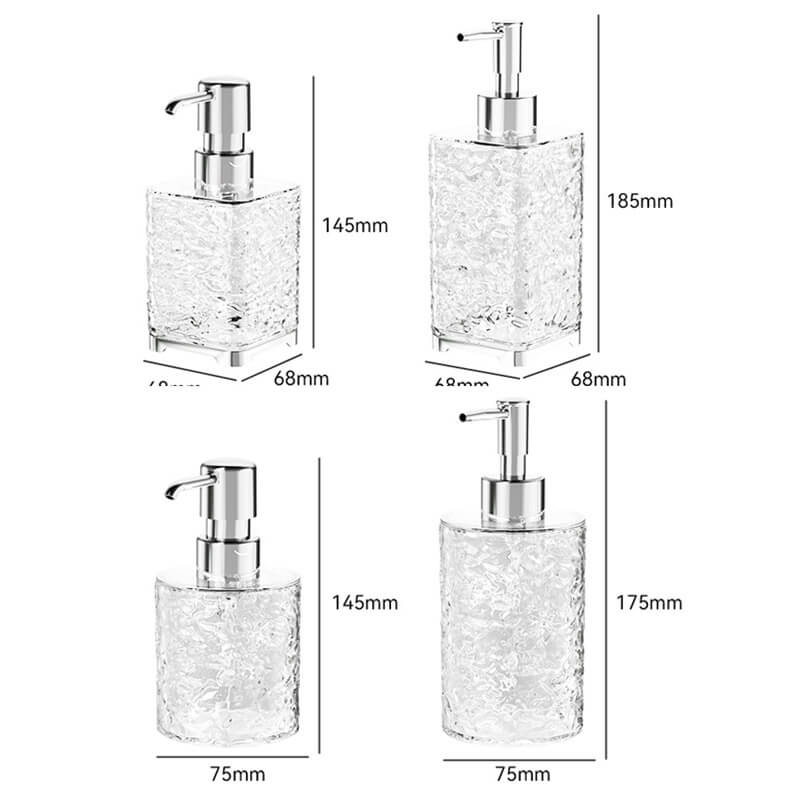 Ice Pattern Soap Dispenser Bottle