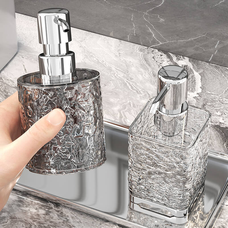 Ice Pattern Soap Dispenser Bottle