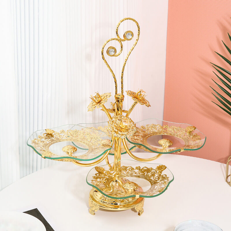Light Luxury Gold-Plated Dessert Stand