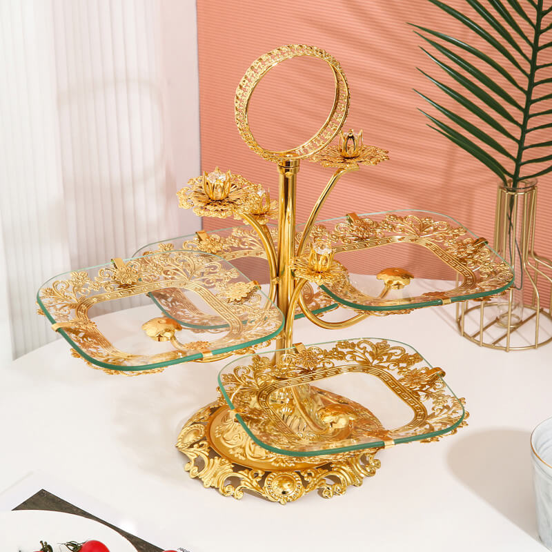 Light Luxury Gold-Plated Dessert Stand