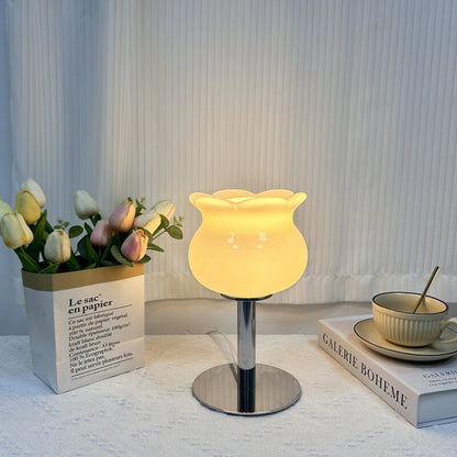 Lily of the Valley Glass Table Lamp