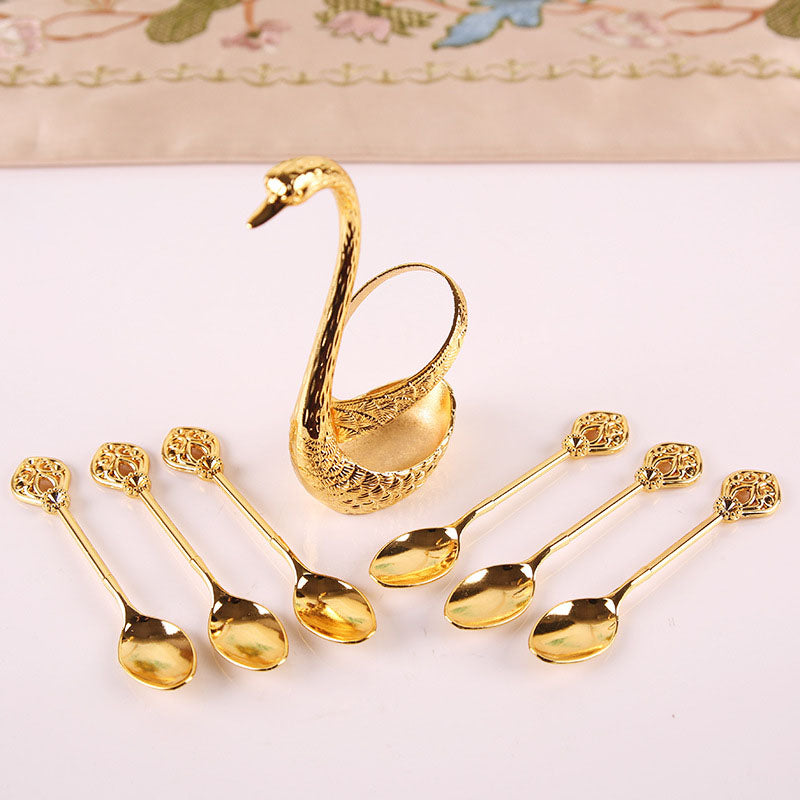 Luxury Swan Spoon Set