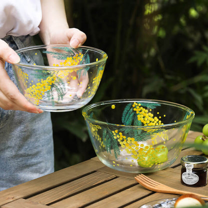 Mimosa Printed Glass Bowl