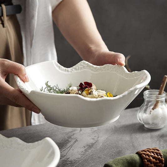 Notch Design Ceramic Bowl