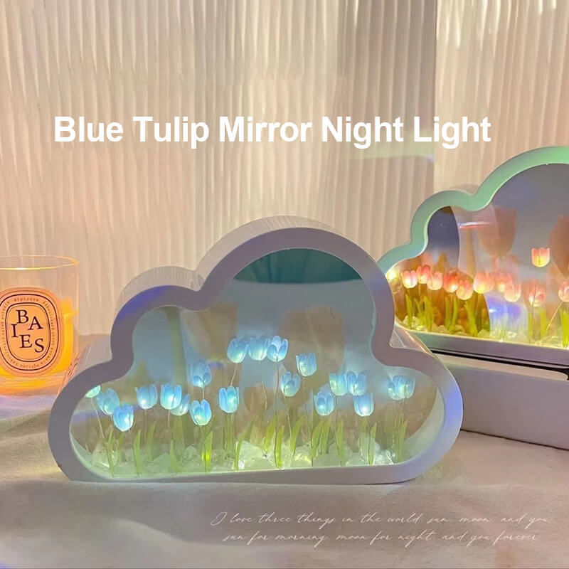 Cloud Tulip Small Mirror Night Light