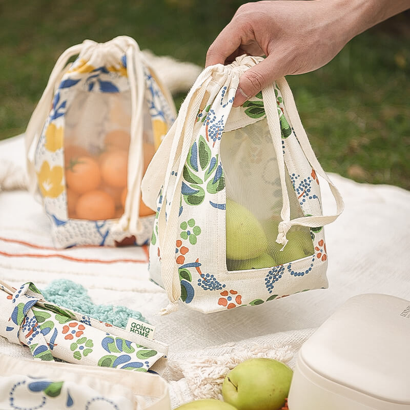 Pastoral Cotton Linen Storage Bag