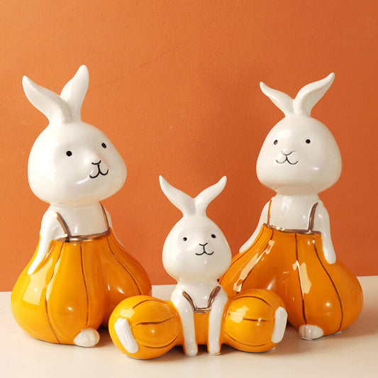 Pumpkin Lantern Bunny Set