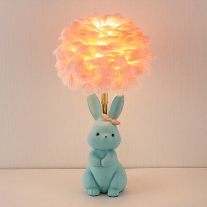 Rabbit Feather Table Lamp