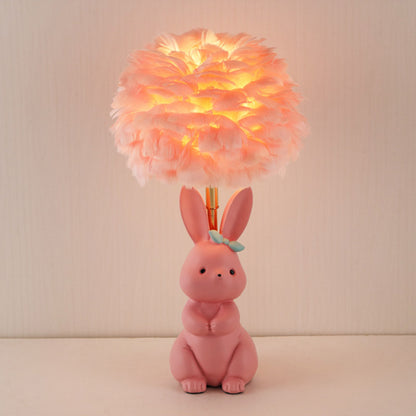 Rabbit Feather Table Lamp