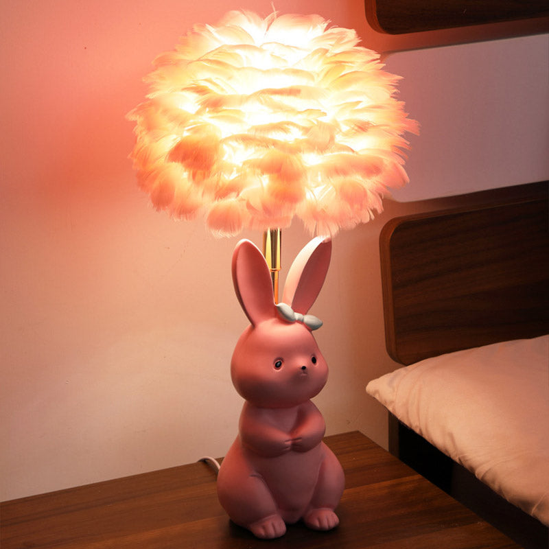 Rabbit Feather Table Lamp