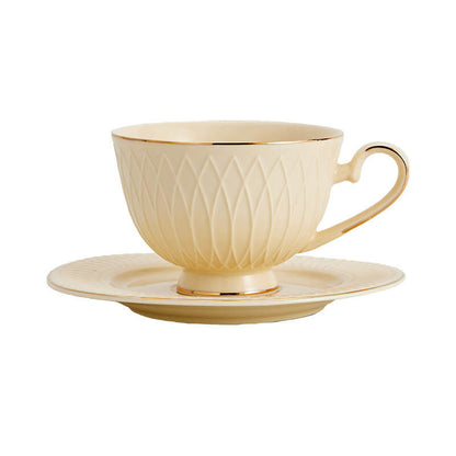 Retro Ceramic Coffee Cup And Saucer Set