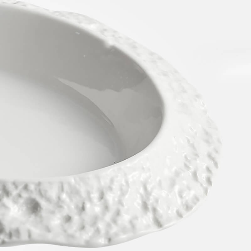 Rock Textured Ceramic Soup Plate