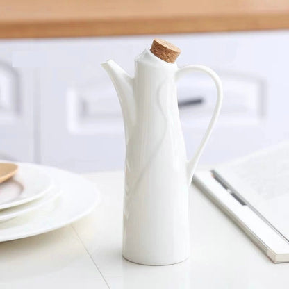 Simple Pure Color Ceramic Oil Bottle