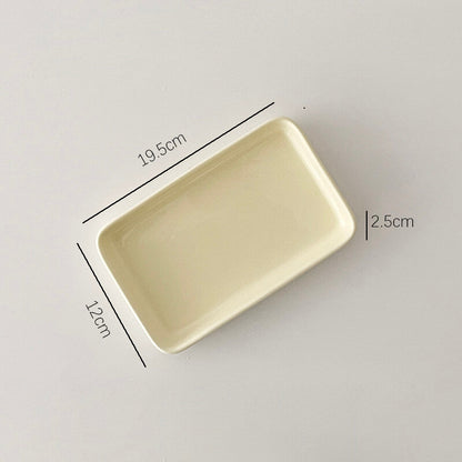 Solid Color Simple Square Ceramic Baking Pan