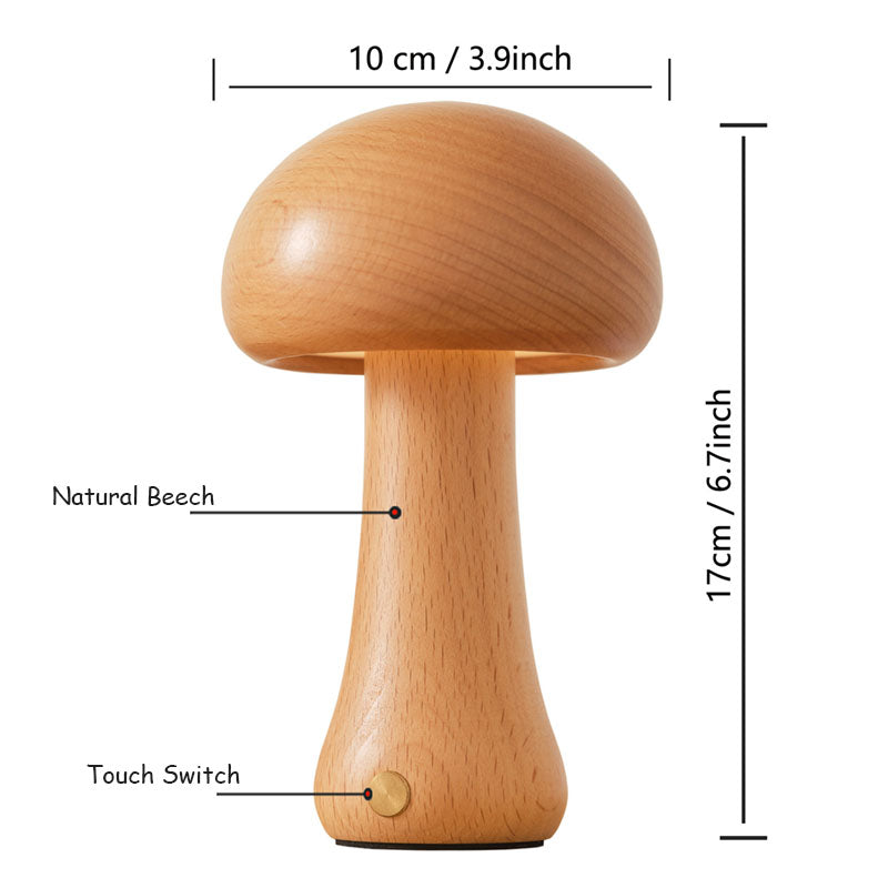 6-Pack Unfinished Wood Mushrooms - 9.5cm Blank Wood Ornaments For Craft Painting & DIY Decor
